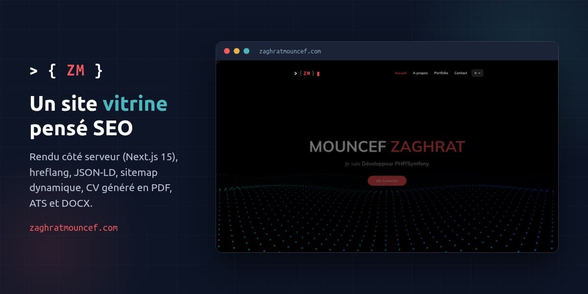 Page d'accueil de zaghratmouncef.com — rendu côté serveur et SEO