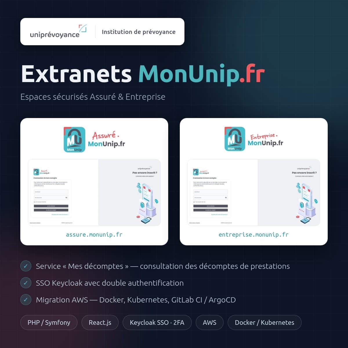 MonUnip.fr extranets