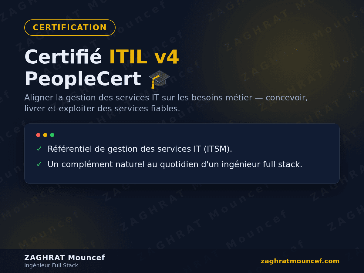 New certification: ITIL v4